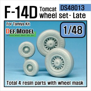 画像1: DEF.MODEL[DS48013]1/48 米 F-14D トムキャット 自重変形タイヤ 後期型(タミヤ用) (1)