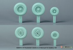 画像3: DEF.MODEL[DS48019]1/48 現用 アメリカ空軍 A-10サンダーボルトII ホイールセット GAU-8ガトリング砲口付(アカデミー用)