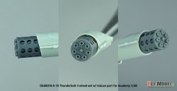画像7: DEF.MODEL[DS48019]1/48 現用 アメリカ空軍 A-10サンダーボルトII ホイールセット GAU-8ガトリング砲口付(アカデミー用)