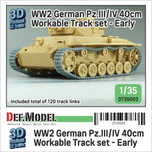 画像1: DEF.MODEL[DT35003]1/35 WWII Pz.III/IV 40cm 可動履帯セット 初期型 (Pz.III/IV 用) (1)