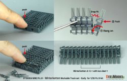 画像5: DEF.MODEL[DT35004]1/35 WWII ドイツ WWII Pz.III/IV 40cm 可動履帯セット 冬季用ヴィンターケッテ(Pz.III用)