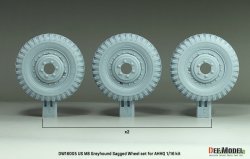 画像3: DEF.MODEL[DW16005]1/16 WWII アメリカ M8グレイハウンド軽装甲車用 自重変形タイヤセット(タコム/AHHQ用)