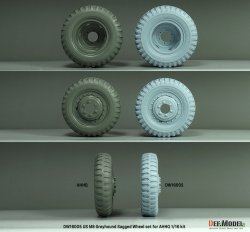 画像7: DEF.MODEL[DW16005]1/16 WWII アメリカ M8グレイハウンド軽装甲車用 自重変形タイヤセット(タコム/AHHQ用)