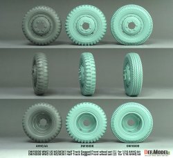 画像5: DEF.MODEL[DW16008]1/16 WWII アメリカ US M3/M3A1ハーフトラック用 前輪自重変形タイヤセット(1) 軍用タイプ(アンディーズホビーヘッドクォーターズ/タコム用)