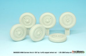 画像7: DEF.MODEL[DW30039]1/35 WWII独 ホルヒ108 type 1a/40 自重変形フロントホイールセット(タミヤ/ICM用) (7)