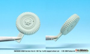 画像5: DEF.MODEL[DW30039]1/35 WWII独 ホルヒ108 type 1a/40 自重変形フロントホイールセット(タミヤ/ICM用) (5)