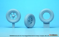 画像7: DEF.MODEL[DW30060]1/35 WWII ドイツSd.kfz.7 8tハーフトラック用自重変形前輪タイヤセットパターン1(タミヤ/トランペッター/ドラゴン用)