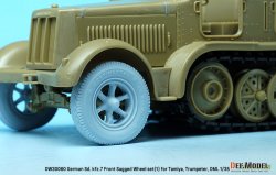 画像10: DEF.MODEL[DW30060]1/35 WWII ドイツSd.kfz.7 8tハーフトラック用自重変形前輪タイヤセットパターン1(タミヤ/トランペッター/ドラゴン用)