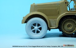 画像11: DEF.MODEL[DW30060]1/35 WWII ドイツSd.kfz.7 8tハーフトラック用自重変形前輪タイヤセットパターン1(タミヤ/トランペッター/ドラゴン用)