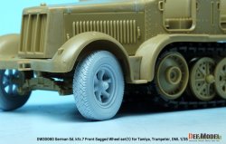 画像12: DEF.MODEL[DW30060]1/35 WWII ドイツSd.kfz.7 8tハーフトラック用自重変形前輪タイヤセットパターン1(タミヤ/トランペッター/ドラゴン用)