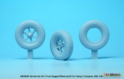 画像6: DEF.MODEL[DW30061]1/35 WWII ドイツSd.kfz.7 8tハーフトラック用自重変形前輪タイヤセットパターン2(タミヤ/トランペッター/ドラゴン用)