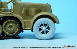 画像9: DEF.MODEL[DW30061]1/35 WWII ドイツSd.kfz.7 8tハーフトラック用自重変形前輪タイヤセットパターン2(タミヤ/トランペッター/ドラゴン用)