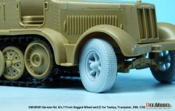 画像10: DEF.MODEL[DW30061]1/35 WWII ドイツSd.kfz.7 8tハーフトラック用自重変形前輪タイヤセットパターン2(タミヤ/トランペッター/ドラゴン用)