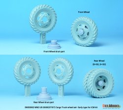 画像6: DEF.MODEL[DW30062]1/35 WWII アメリカ陸軍G7107(G506)カーゴトラック用自重変形初期型ホイールセット(ICM用)