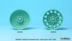 画像8: DEF.MODEL[DW30065]1/35 WWII ソビエト焼け焦げたT-34/85用転輪セットスパイダーウェブ型 片側5個入(各社T-34/85用)