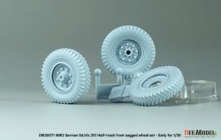画像3: DEF.MODEL[DW30071]1/35 WWIIドイツSd.kfz.251ハノマーク用初期型自重変形フロントタイヤセット(各社キット対応)