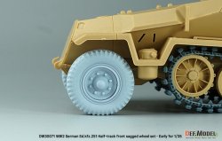画像5: DEF.MODEL[DW30071]1/35 WWIIドイツSd.kfz.251ハノマーク用初期型自重変形フロントタイヤセット(各社キット対応)