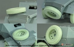 画像11: DEF.MODEL[DW30074]1/35 WWII イギリス ディンゴMk.Ibスカウトカー用 自重変形タイヤセット(ミニアート用)