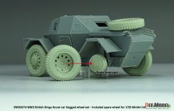 画像12: DEF.MODEL[DW30074]1/35 WWII イギリス ディンゴMk.Ibスカウトカー用 自重変形タイヤセット(ミニアート用)