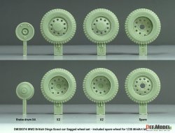 画像3: DEF.MODEL[DW30074]1/35 WWII イギリス ディンゴMk.Ibスカウトカー用 自重変形タイヤセット(ミニアート用)