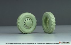 画像4: DEF.MODEL[DW30074]1/35 WWII イギリス ディンゴMk.Ibスカウトカー用 自重変形タイヤセット(ミニアート用)