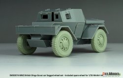 画像6: DEF.MODEL[DW30074]1/35 WWII イギリス ディンゴMk.Ibスカウトカー用 自重変形タイヤセット(ミニアート用)