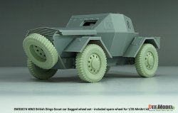 画像10: DEF.MODEL[DW30074]1/35 WWII イギリス ディンゴMk.Ibスカウトカー用 自重変形タイヤセット(ミニアート用)