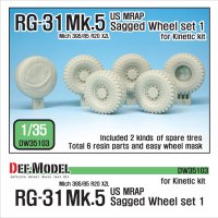 DEF.MODEL[DW35103]1/35 現用米 MATV RG-31 Mk.5 自重変形タイヤ(キネティック用)