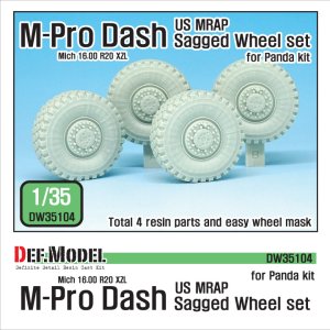 画像1: DEF.MODEL[DW35104]1/35 現用米 MATV M-Proダッシュ 自重変形タイヤ(パンダ用) (1)