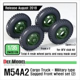 DEF.MODEL[DW35109]1/35 米 M54A2 カーゴ 自重変形 前輪(2)軍用パターン(AFVクラブ用)