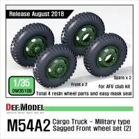 DEF.MODEL[DW35109]1/35 米 M54A2 カーゴ 自重変形 前輪(2)軍用パターン(AFVクラブ用)