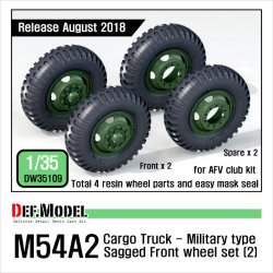 画像1: DEF.MODEL[DW35109]1/35 米 M54A2 カーゴ 自重変形 前輪(2)軍用パターン(AFVクラブ用)