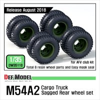 DEF.MODEL[DW35110]1/35 米 M54A2 カーゴ  自重変形 後輪(AFVクラブ用)