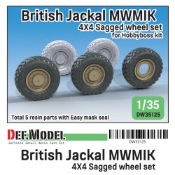 画像1: DEF.MODEL[DW35125]1/35 現用 イギリス陸軍ジャッカル1高機動装甲車用自重タイヤセット(ホビーボス用)