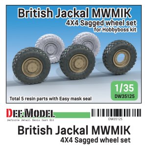 画像1: DEF.MODEL[DW35125]1/35 現用 イギリス陸軍ジャッカル1高機動装甲車用自重タイヤセット(ホビーボス用) (1)