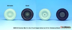 画像7: DEF.MODEL[DW35126]1/35 現用 ドイツ連邦軍5t軍用トラック用自重変形タイヤセット2(ホビーボス/レベル用)
