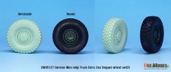 画像3: DEF.MODEL[DW35127]1/35 現用 ドイツ連邦軍7/10t軍用トラック用自重変形タイヤ2 追加分2個セット(ホビーボス/レベル用)