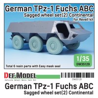 DEF.MODEL[DW35129]1/35 現用 ドイツ連邦軍TPz-1フックス装甲車用自重変形タイヤセット2ドイツ製仕様(レベル用)
