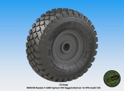 画像3: DEF.MODEL[DW35136]1/35 現用 ロシアK-4386タイフーンVDV装輪装甲車用自重変形ホイールセット(RPGモデル用)