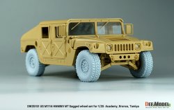 画像4: DEF.MODEL[DW35151]1/35 現用 アメリカ陸軍M1025/M1114HMMWV用自重変形MTタイヤセット(タミヤ/アカデミー/ブロンコ用)