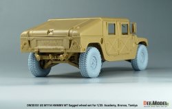 画像5: DEF.MODEL[DW35151]1/35 現用 アメリカ陸軍M1025/M1114HMMWV用自重変形MTタイヤセット(タミヤ/アカデミー/ブロンコ用)