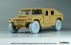 画像7: DEF.MODEL[DW35151]1/35 現用 アメリカ陸軍M1025/M1114HMMWV用自重変形MTタイヤセット(タミヤ/アカデミー/ブロンコ用)