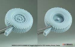 画像8: DEF.MODEL[DW35151]1/35 現用 アメリカ陸軍M1025/M1114HMMWV用自重変形MTタイヤセット(タミヤ/アカデミー/ブロンコ用)