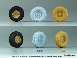 画像9: DEF.MODEL[DW35151]1/35 現用 アメリカ陸軍M1025/M1114HMMWV用自重変形MTタイヤセット(タミヤ/アカデミー/ブロンコ用)