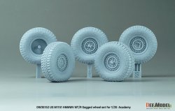画像2: DEF.MODEL[DW35152]1/35 現用 アメリカ陸軍M1151HMMWV用自重変形MT/Rタイヤセット(アカデミー)