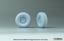 画像4: DEF.MODEL[DW35152]1/35 現用 アメリカ陸軍M1151HMMWV用自重変形MT/Rタイヤセット(アカデミー)