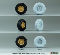 画像6: DEF.MODEL[DW35152]1/35 現用 アメリカ陸軍M1151HMMWV用自重変形MT/Rタイヤセット(アカデミー)