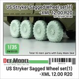 DEF.MODEL[DW35155]1/35 現用 アメリカ陸軍 M1126ストライカー 自重変形タイヤセット＃1 XMLタイプ(ストライカー装甲車シリーズ用)
