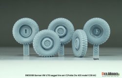 画像2: DEF.MODEL[DW35169]1/35 現用 ドイツ VWイルティス四輪駆動小型軍用車(Type183)用 自重変形タイヤセット＃1 フルダタイプ(ACE用)