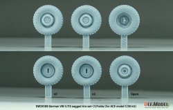 画像3: DEF.MODEL[DW35169]1/35 現用 ドイツ VWイルティス四輪駆動小型軍用車(Type183)用 自重変形タイヤセット＃1 フルダタイプ(ACE用)